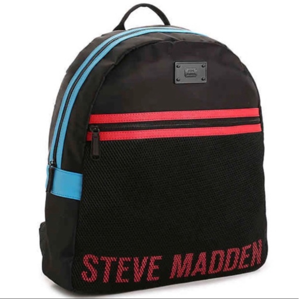 Steve Madden Bags | Steve Madden Backpack | Color: Black/Red